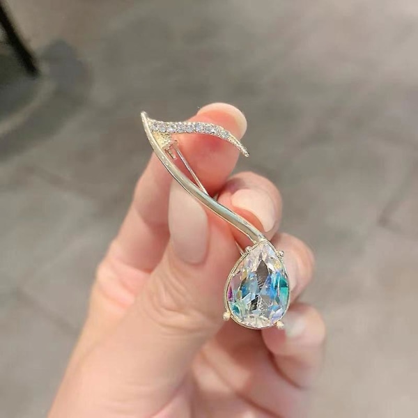 Smycken Silver/ Assorted Crystal Rhinestones Broschnålar Set För Gör-det-själv bröllopsbuketter Kit5st