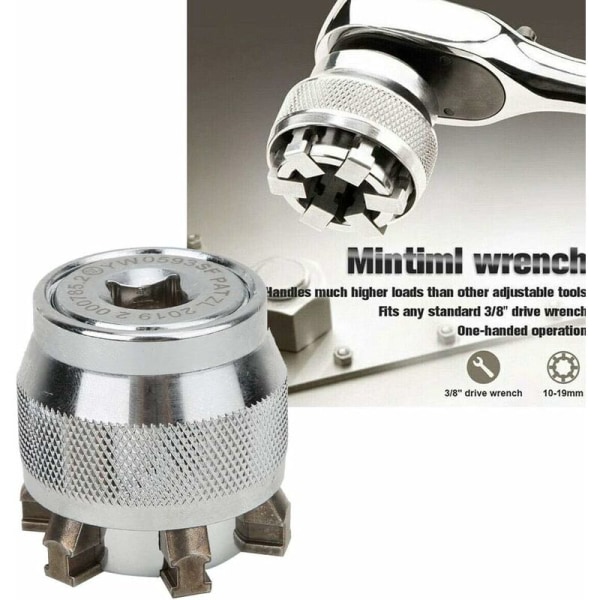 Taikuri säädettävä 19mm hylsy Universal Nut Puller Socket Wrench Automaattinen huolto 10 19mm (3/8 3/4\")