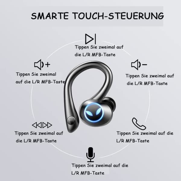Bluetooth-sporthörlurar in-ear - 2 HD-mikrofoner - 48 timmars brusreducering