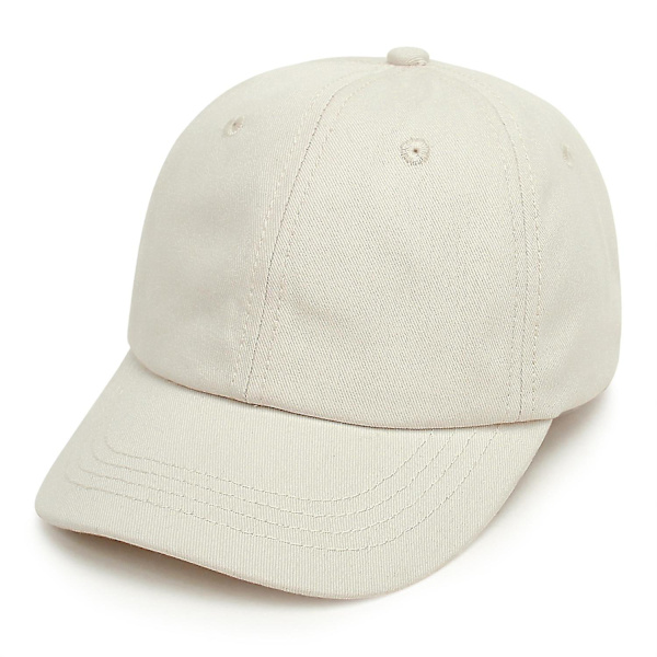 Utomhus Casual Wild Peaked Cap Solid Color Curved Brim Solhatt（48 yards，Beige）