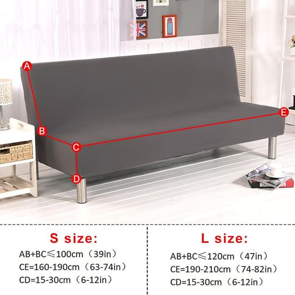 Futon Sofföverdrag Stretch Ärmlös Sofföverdrag Möbelskydd Lämplig för Vikbar Futon Ärmlös Sofföverdrag Vikbar Sofföverdrag