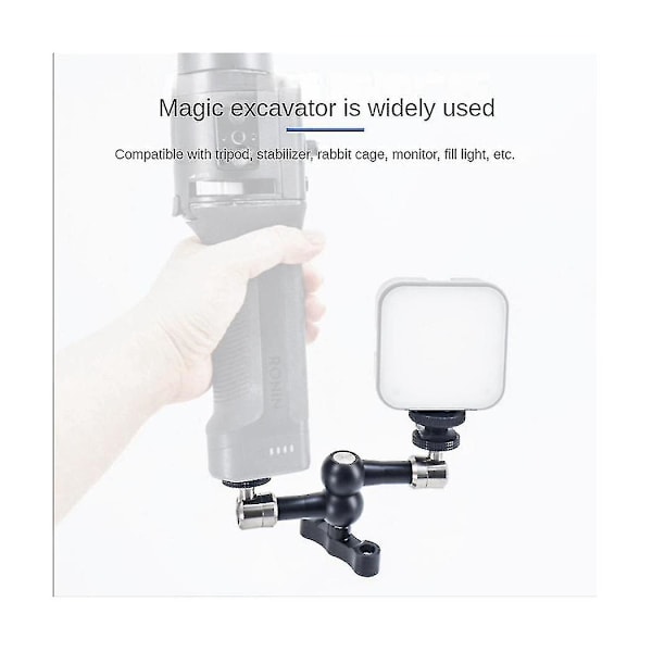 Bärbar och bekväm kameraarm universal stativ kamera hand krabba clips kryckor monitor stativ