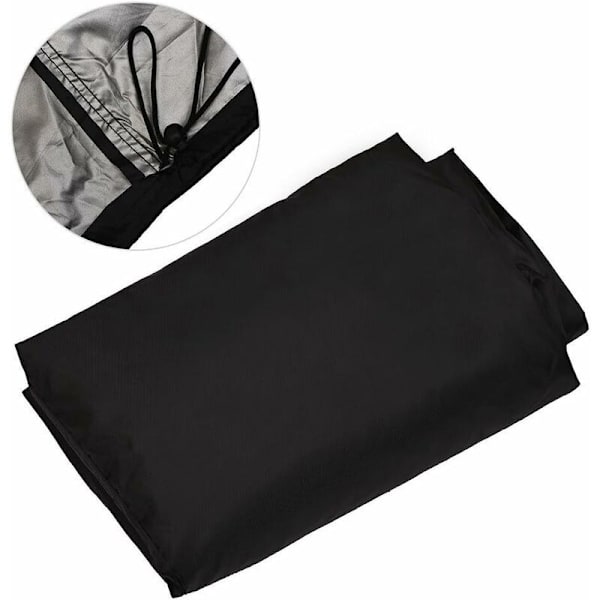 Bcc Gas Grill Cover 100% Vattentät och Vindtät Svart Oxford Grillöverdrag med Dragsko för Golvmontering (S, 145 x 61 x 117 cm)