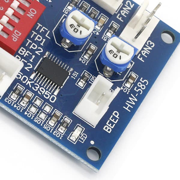 DC 12V Temperaturkontroll CPU Hastighetsfläktkontroll Högtemperaturlarm PWM PC Ny