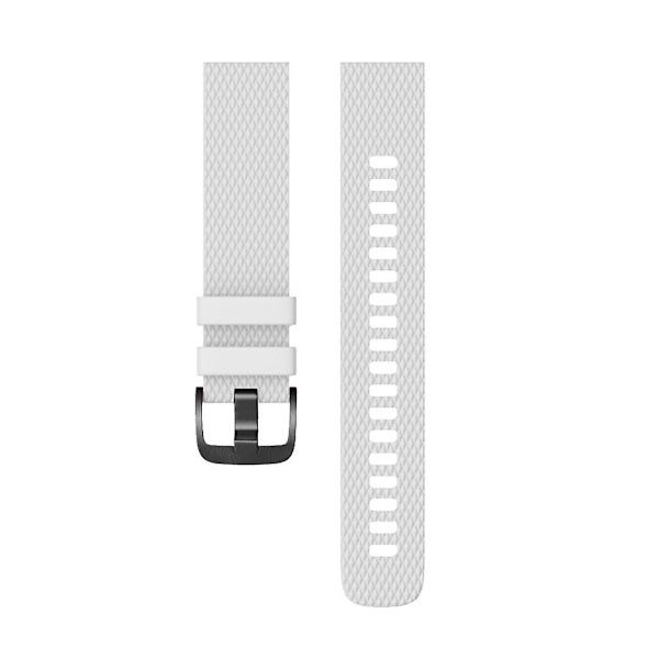 20 mm för Garmin Vvoactive 3 Diamond Pattern (legering svart spänne) Silikonrem (liten) Silikonrem (liten)Vit