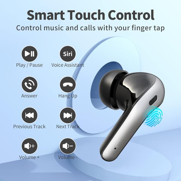Bluetooth-headset trådlöst med trådlöst laddningsfodral