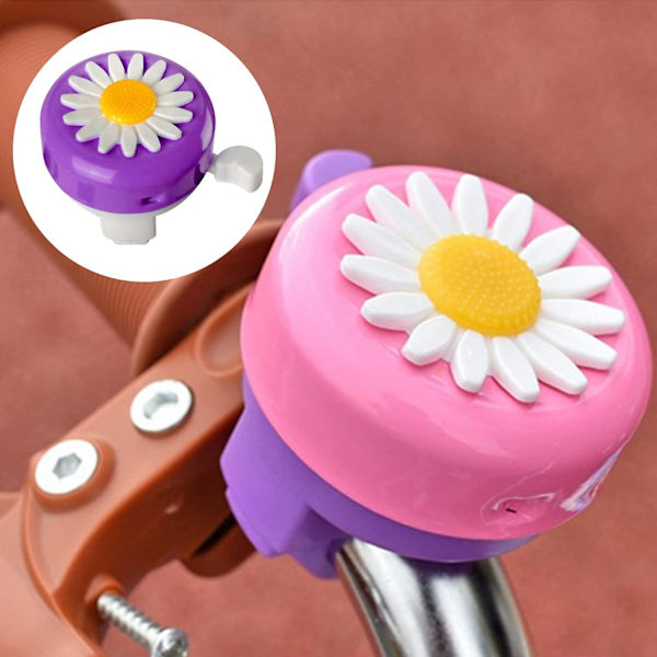 2 st barns cykelklockor, blomstercykelklockor, söta småbarnsklockor, lämpliga för pojkar och flickor, idealiska tillbehör