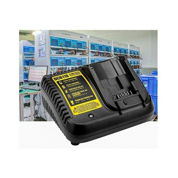 Lämplig för Dewalt laddare 18650 batteriladdare 3A snabbladdning svart och gul