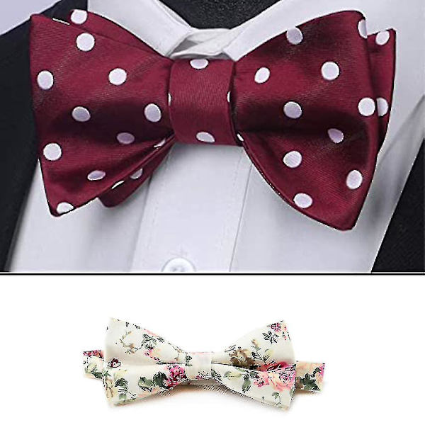 Herr Bow Tie i Bomull med Blommönster (4)
