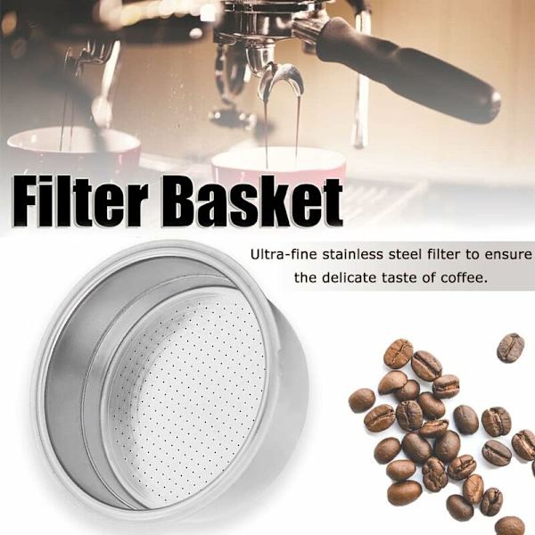 Filter til kaffe, porøs 51mm dobbelt kop trykfilter, bærbar dobbeltlags filterkurv, reservedele til kaffemaskiner