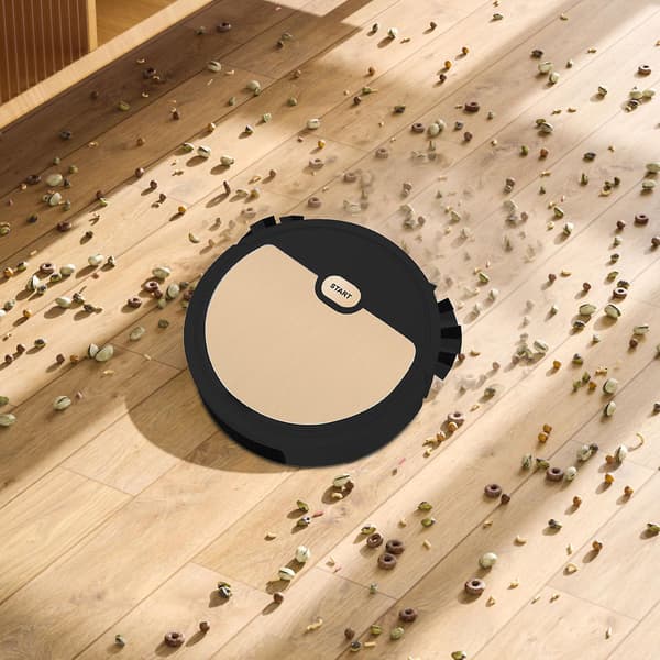 Mini soprobot sugande sopmopp tre-i-ett dammsugarrobot svart