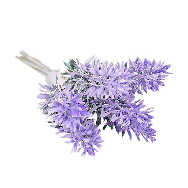 1 Bukett Konstgjord Blomma Lavendel Diy Trädgårdsfest Hem Semesterhantverk Dekor