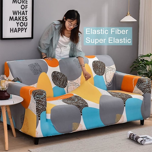 Sofföverdrag, stretchigt elastiskt tyg, 1-sits sofföverdrag sofföverdrag möbelskydd, 1-sits