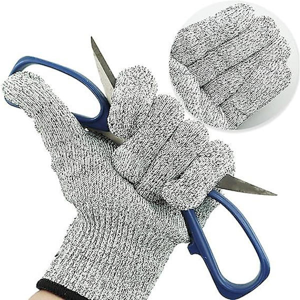 Anti-cut handskar, arbetshandskar, livsmedelskvalitet högpresterande skyddsnivå 5, träkapning (medium)