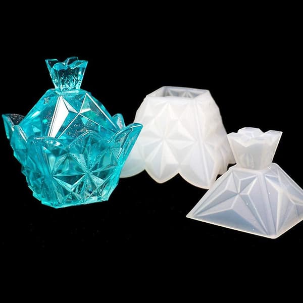 Silikon 3D smyckesförvaringslåda form DIY konstgjutning hartsform