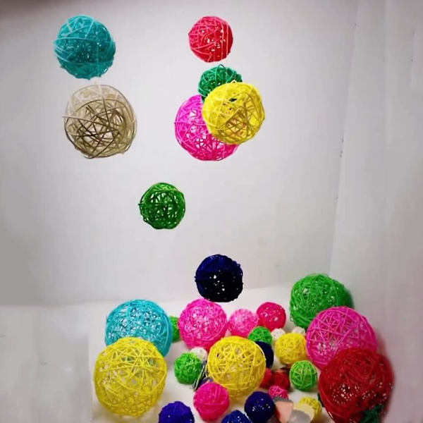 5 st Wicker Rattan Bollar Kreativa Sepak Takraw Vävd Boll För Bröllopsfest/julklapp Dekoration/diy Heminredning slumpmässig