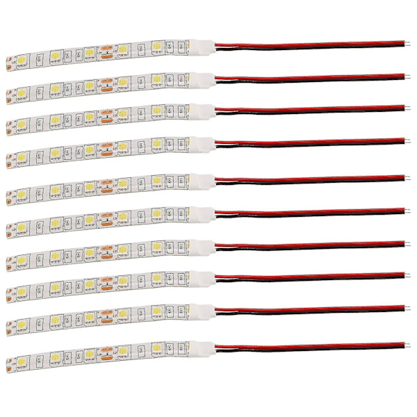 10 st 10 cm Vattentät Vit 5050 LED-remsa Ljus DC 12v Husvagn Båt Bil-2