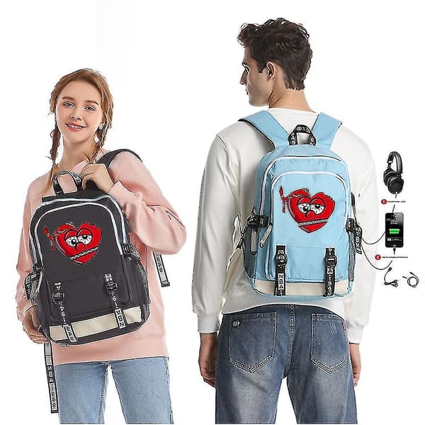 Chief Keef Peripheral Student Backpack med USB-uttag Bekväm Ryggsäck
