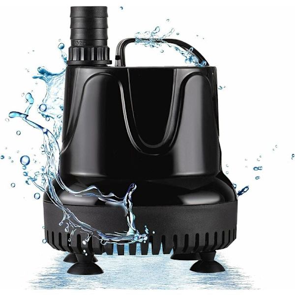 Akvarie Vandpumpe, 600 L/H 18W Mini Ultra Stille Nedsænkelig Vandpumpe til Dam Springvand Fisketank Have