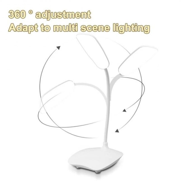 LED-bordslampa USB uppladdningsbar bärbar skrivbordslampa touch-dimmer student studielampa DC5V 6000K ögonskydd sovrumslampa 1 st (blå)
