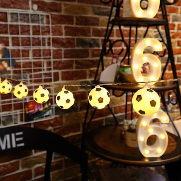 Fodbold String Lights Indendørs Have String Lights USB LED String Lights 3M Varm Hvid 20 LED Pige Værelsesdekoration Bar Fest Julepynt