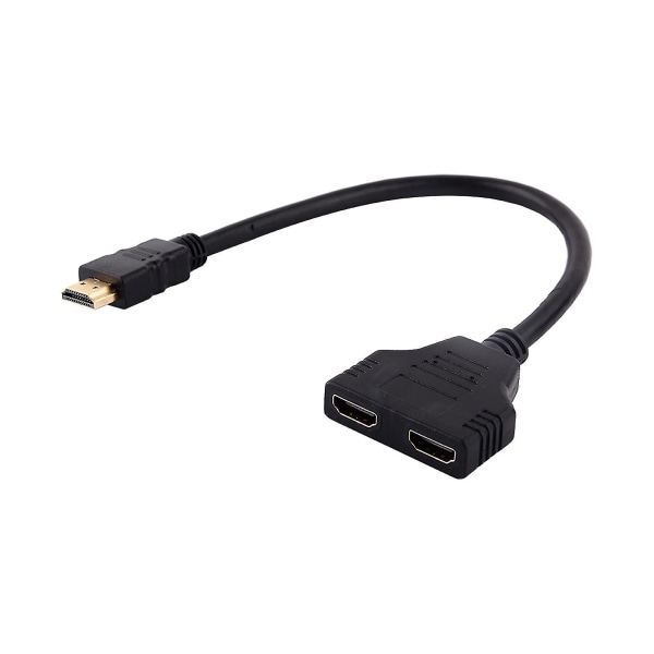 1080p HDMI-hane till dubbla HDMI-hona 1 till 2-vägs splitteradapterkabel för HD-TV