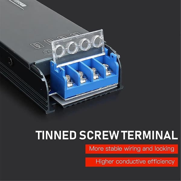 LED-transformator 12 V 100 W, LED-transformator 230 V till 12 Volt DC, strömförsörjning omkopplingsbar ström