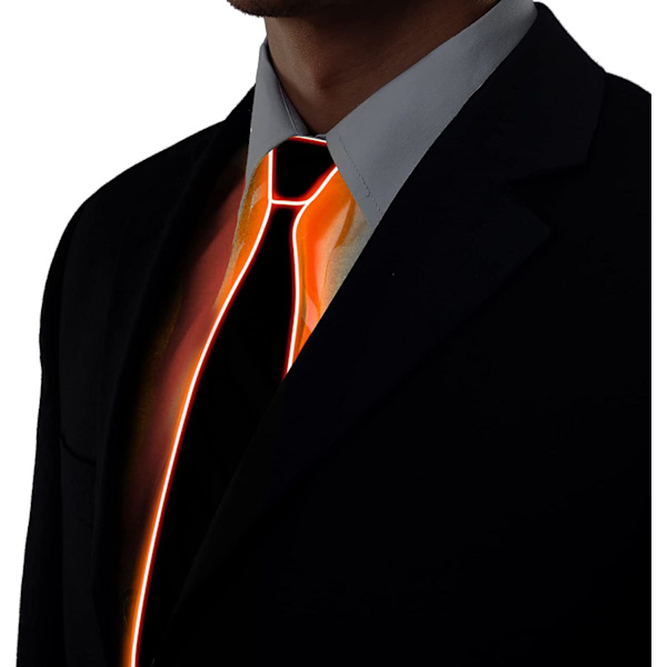 LED-ljus slips med strömkabel, 3 lägen fest slips (orange) orange
