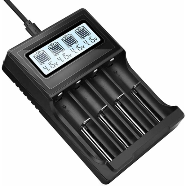 USB Universal Smart 18650 Batteriladdare med Automatisk LCD-display för Li-ion Ni-Mh/Ni-Cd LiFePO4 AA AAA AAAA C Batteri RCR123