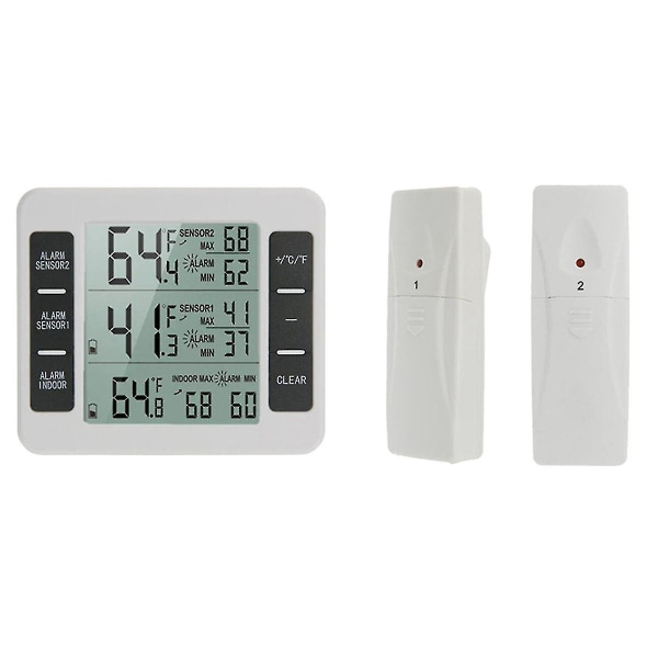 LCD digital termometer hygrometer inomhus utomhus temperatur fuktighet mätare temperatur och fuktighetssensor,b