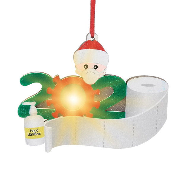 Personligt "Survived Family Of" Ornament 2020 Jul LED-Ljus