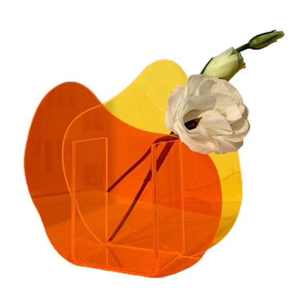 Färgglad akrylvas transparent blomsterarrangemang prydnader mode konst (båge)