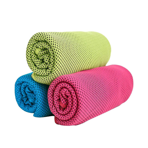 Kylhandduk, 3 st iskalla handdukar för svett, mikrofiberhandduk iskalla handdukar för yoga resor camping golf utomhus