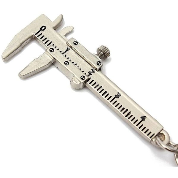 1 kpl Uusi kannettava mini metalliviivain Vernier-mitta-avainperä Irrotettava Vernier-mitta-avainperämalli