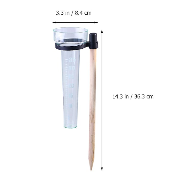 Regnmätare Utomhus Regnmätare Mätare Regnmätare Behållare Akryl Regnmätare Glas Provrör Glas Mätbägare