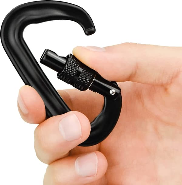 2 st karbinhake kraftig 12kn klätterkarbinhake D-ring