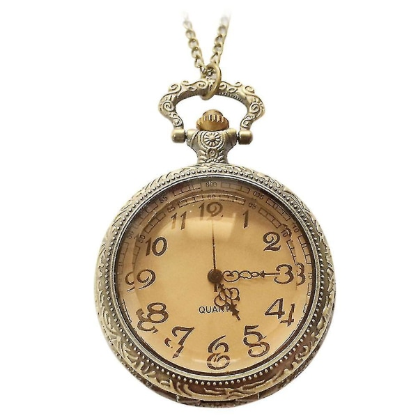 Vintage glas mörkbrun kvarts watch för kvinnor män Smycken present A-1（L）