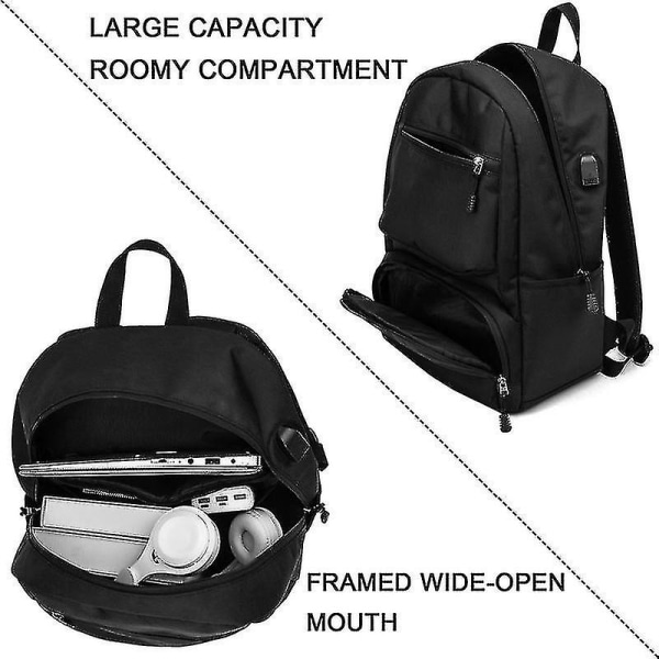 Kouluopiskelijareppu, collegelaukku, matkalaukku, USB lataus vuorikiipeilytietokone, vapaa-aika