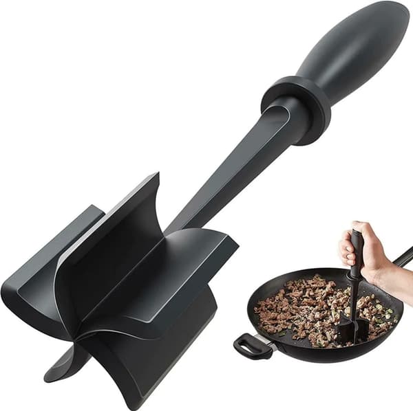 Potatisstöt, Värmebeständig Potatisstöt, Multifunktionell Köttfärshackare, Hackare för att Röra om Köttfärs, Grönsaker, Kalkon