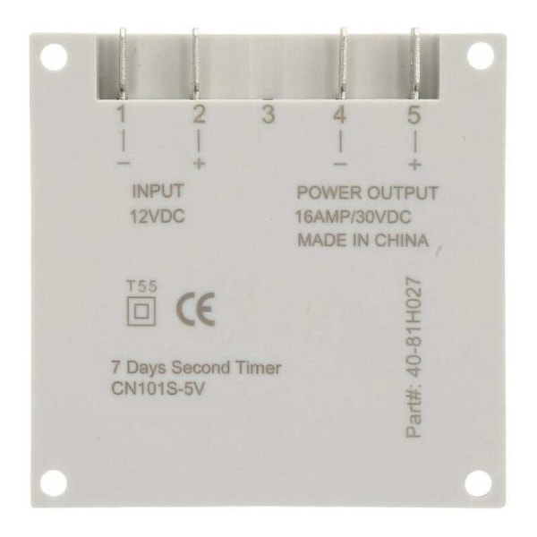 Programmerbar minitimer 1 sekund till 168 timmar Elektronisk automatisk timer 5V 12V 24V 110V 220V Digital vägg/på timer (12V DC)