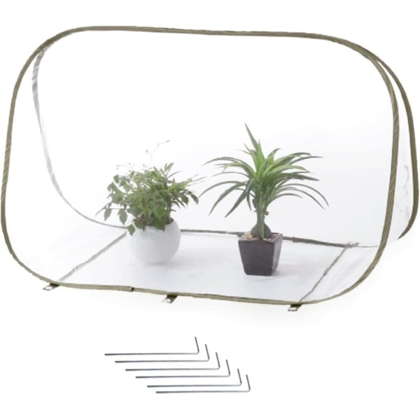 Pop-up cover Miniväxthus, genomskinlig PVC Mini Small Plant House (35" x 20" x 24")