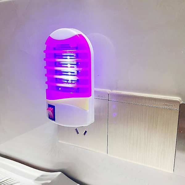 Bug Zapper inomhus, myggfångare med stickkontakt, elektrisk liten flugfälla för hus, mini insektsdödande lampa eliminerar flygande skadedjur för hemmet