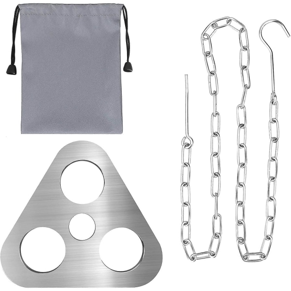Camping Tripod Plate, Rostfritt Stål Campfire Tripod Plate Med Justerbar Kedja För Hängande Kokkärl