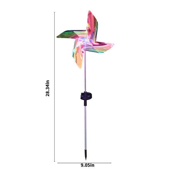 2-pack - Vindkvarn solcellslampa