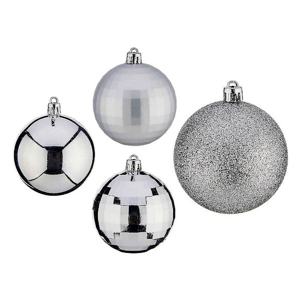 Julgranskulor Ø 7 cm 50 stycken PVC Silver