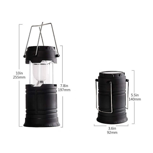 Bärbar LED-utomhuslampa, vattentät nödtältlampa