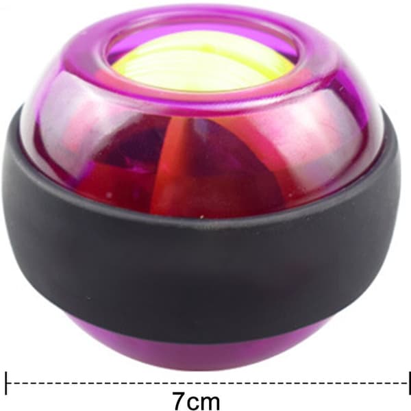 Metal Core Wristøvelse Håndledsstyrkende Gyro Bold med LED Lys, Lilla
