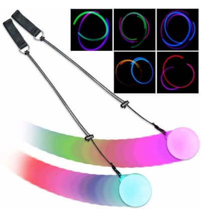 2 st LED färgglada lysande handkastande bollknapp