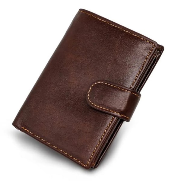Mofut plånbok läder plånbok herr, plånbok herr med RFID, mörkbrun