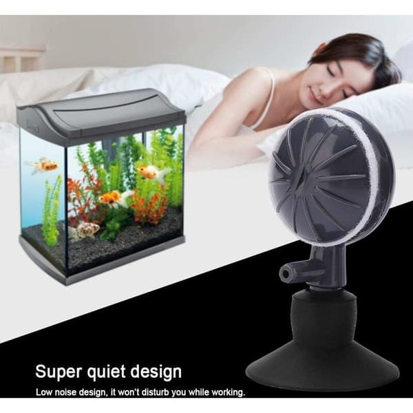 2 stk. luftboblesten med sugekop til akvarium, justerbar roterende iltdiffusor til akvarier, hydroponisk pumpe til akvarier